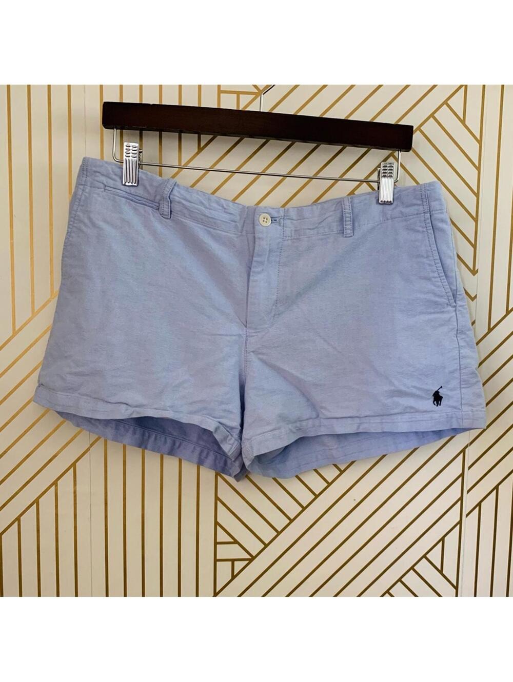 Ralph Lauren 100% Cotton Preppy classic old money shorts logo on hem 12